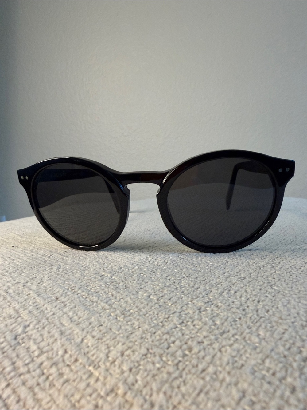 Celine Round Black Sunglasses CL 401531 01 52 - Picture 4 of 8